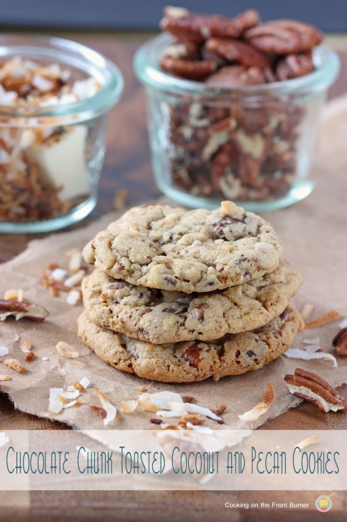 Chocolate Chunk Toasted Coconut and Pecan Cookies | Cooking on the ...