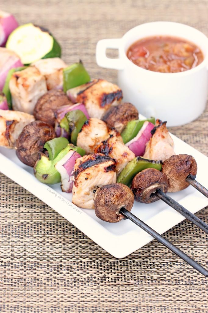 Grilled Pork Kabobs with Chile-Lime Sauce | Cooking on the Front Burner