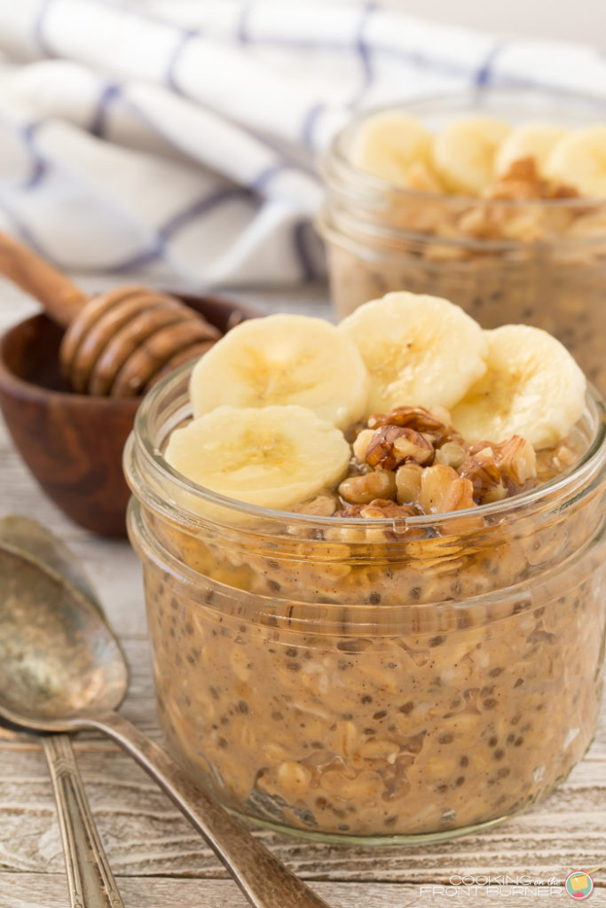 Banana Overnight Oats Recipe {With Honey and Almond Butter}