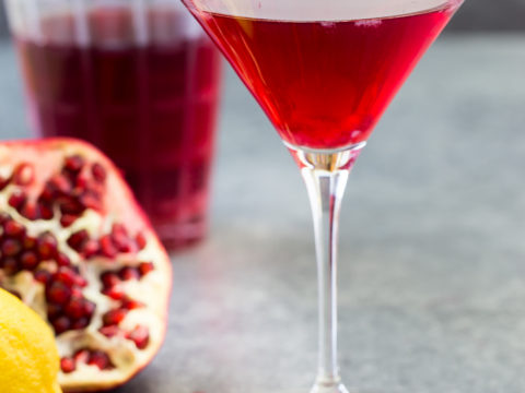 Santa Hat Martini - Pomegranate Martini - Oh My Creative