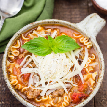 Easy One Pot Lasagna Soup | Cooking on the Front Burner