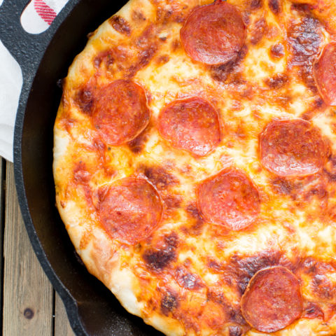 Easy Cast Iron Pizza – A Couple Cooks