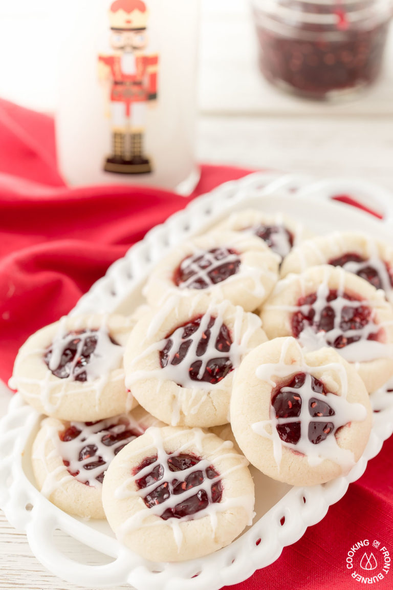 Raspberry Thumbprint Cookies | Cooking on the Front Burner
