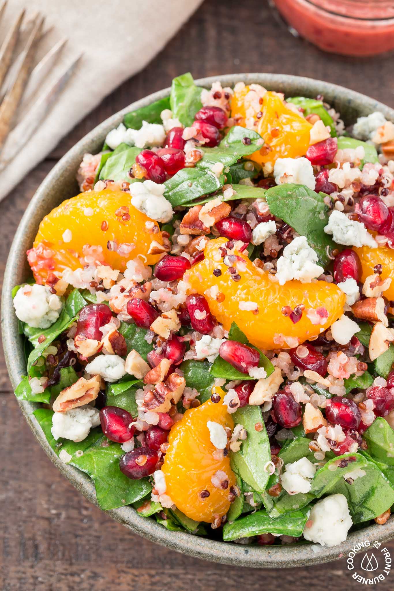 Chopped Spinach Winter Salad 