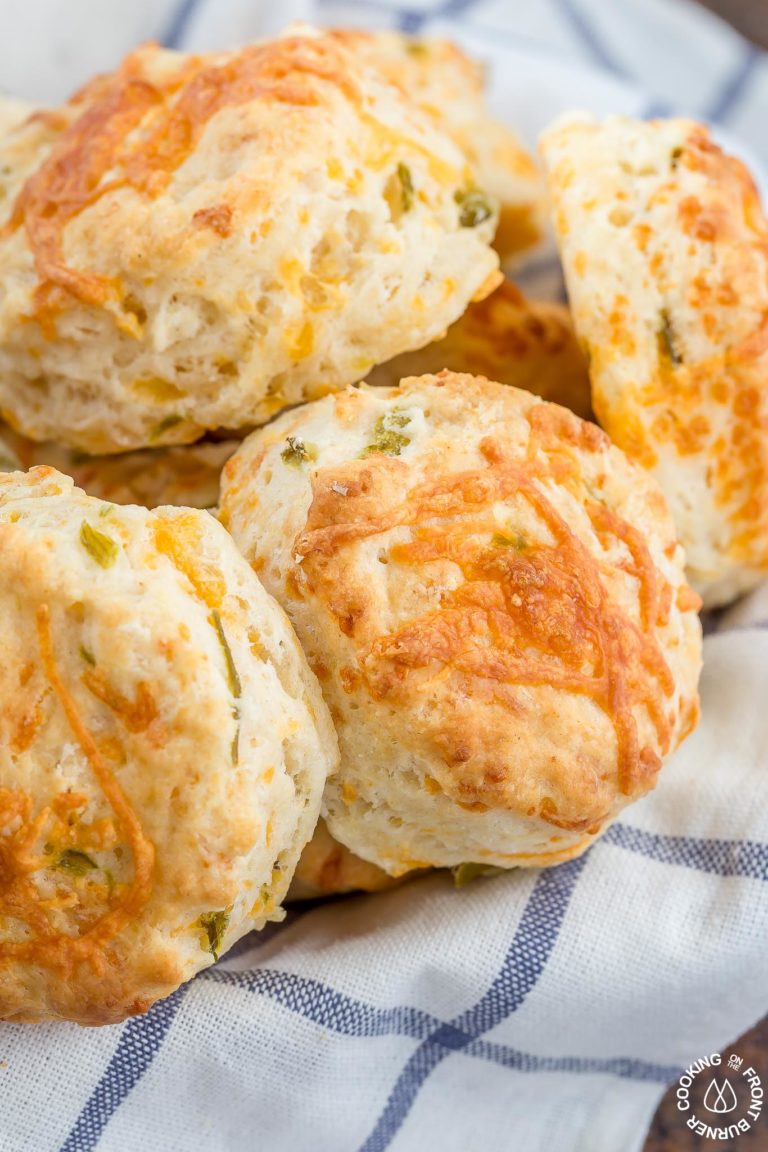 Green Chile Cheddar Biscuits | Cooking on the Front Burner