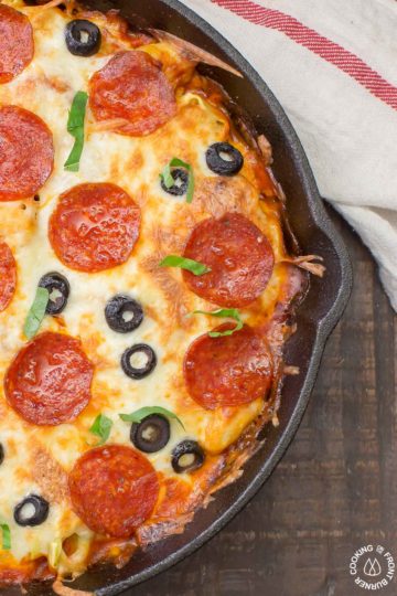 Pizza Tortellini Skillet Casserole | Cooking on the Front Burner