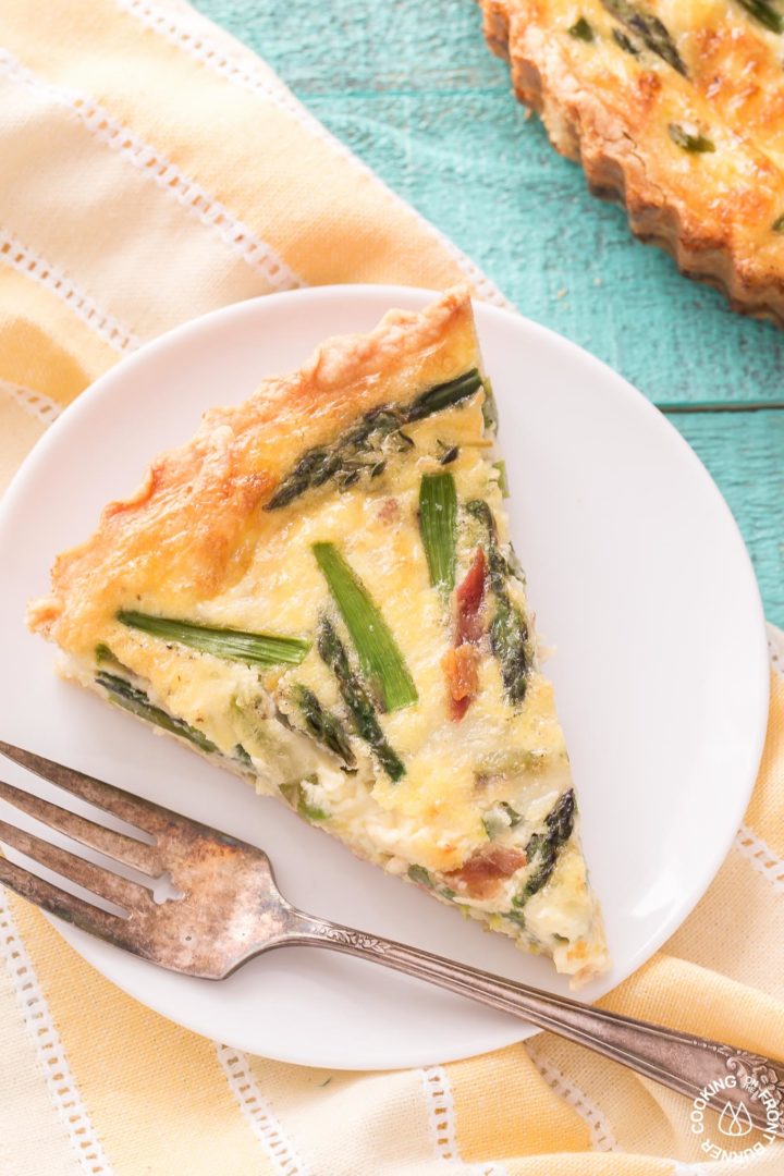 Asparagus Leek Quiche | Cooking on the Front Burner