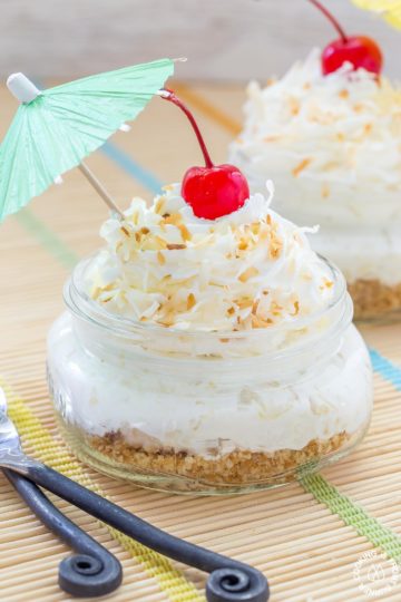 Pina Colada Pie Jars | Cooking on the Front Burner