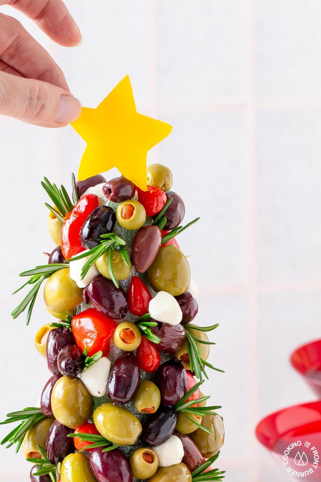 Olive Christmas Tree Appetizer 