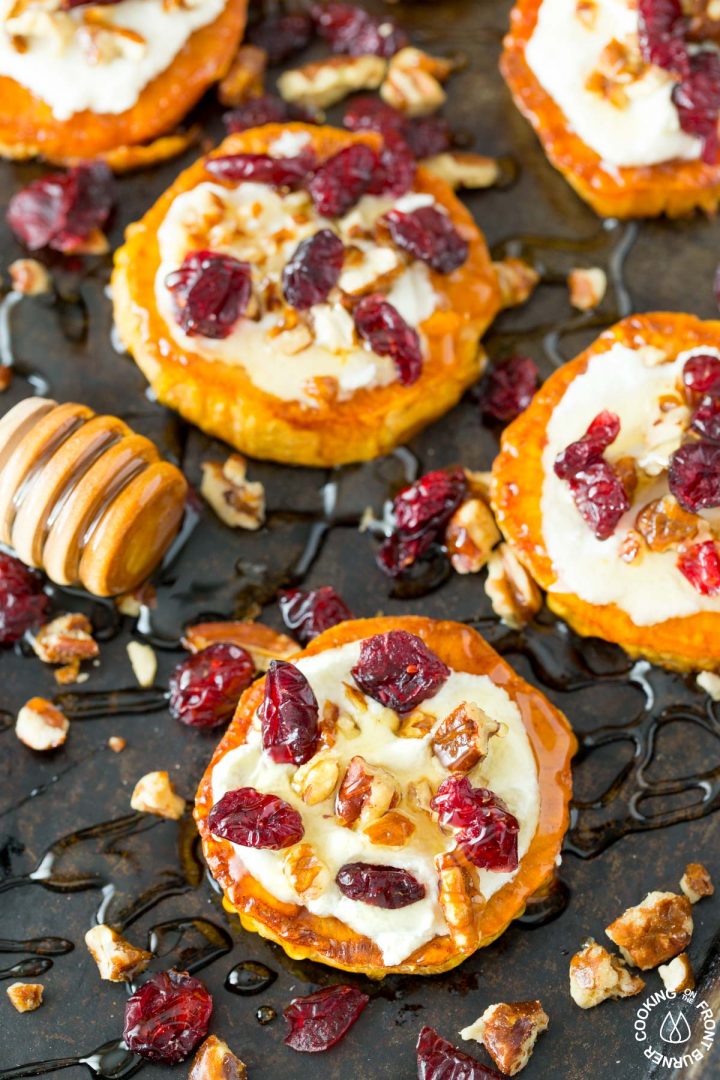 Sweet Potato Goat Cheese Appetizer | Cooking on the Front Burner