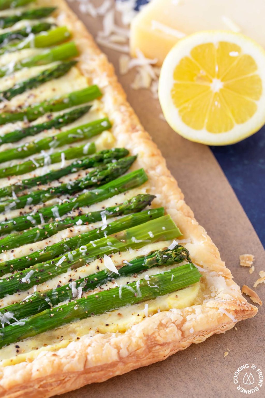 Asparagus Ricotta Lemon Tart | Cooking on the Front Burner