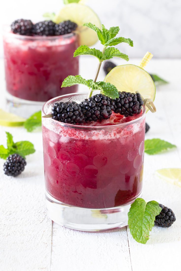 Blackberry Mint Gin Bramble | Cooking on the Front Burner