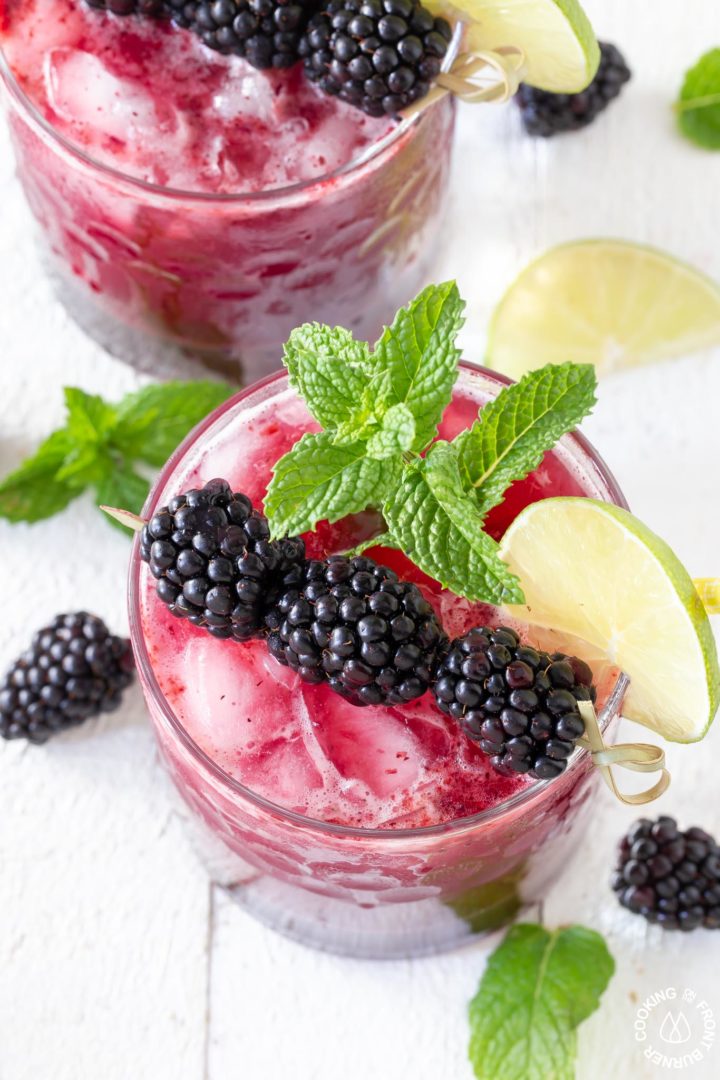 Blackberry Mint Gin Bramble | Cooking on the Front Burner