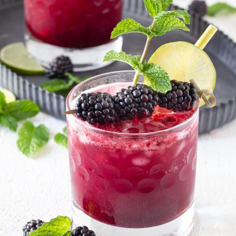 Blackberry Mint Gin Bramble | Cooking on the Front Burner