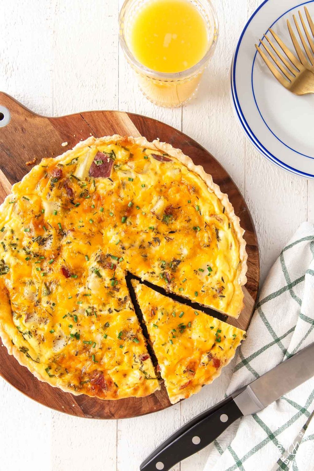 Easy Loaded Baked Potato Quiche | Cooking On The Front Burner