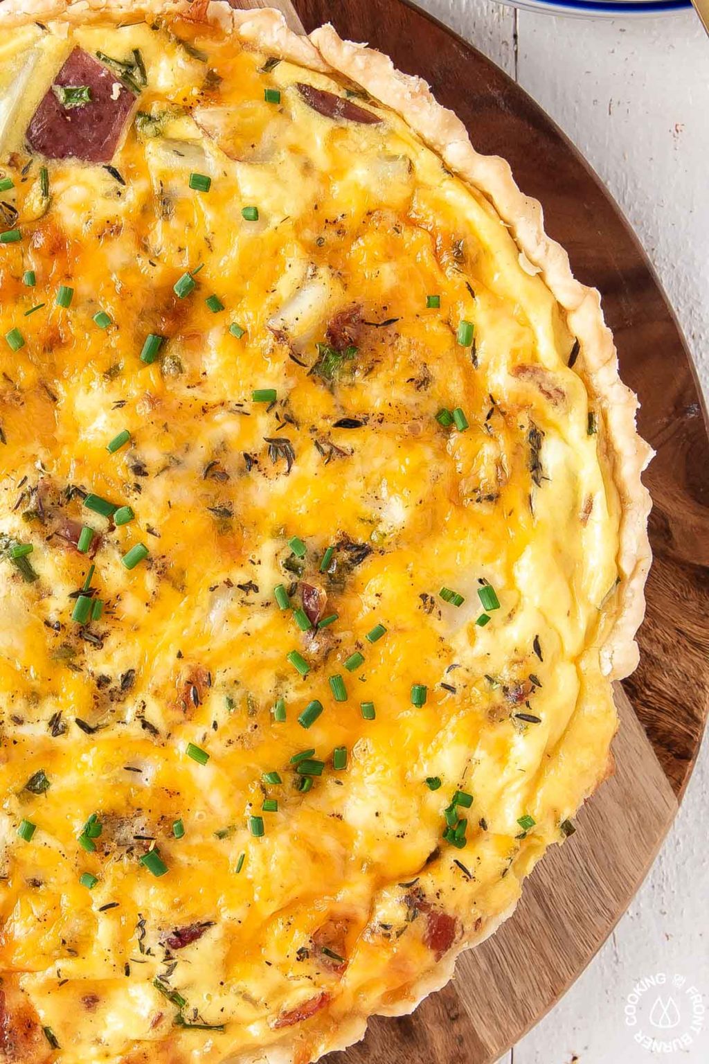 Easy Loaded Baked Potato Quiche | Cooking On The Front Burner