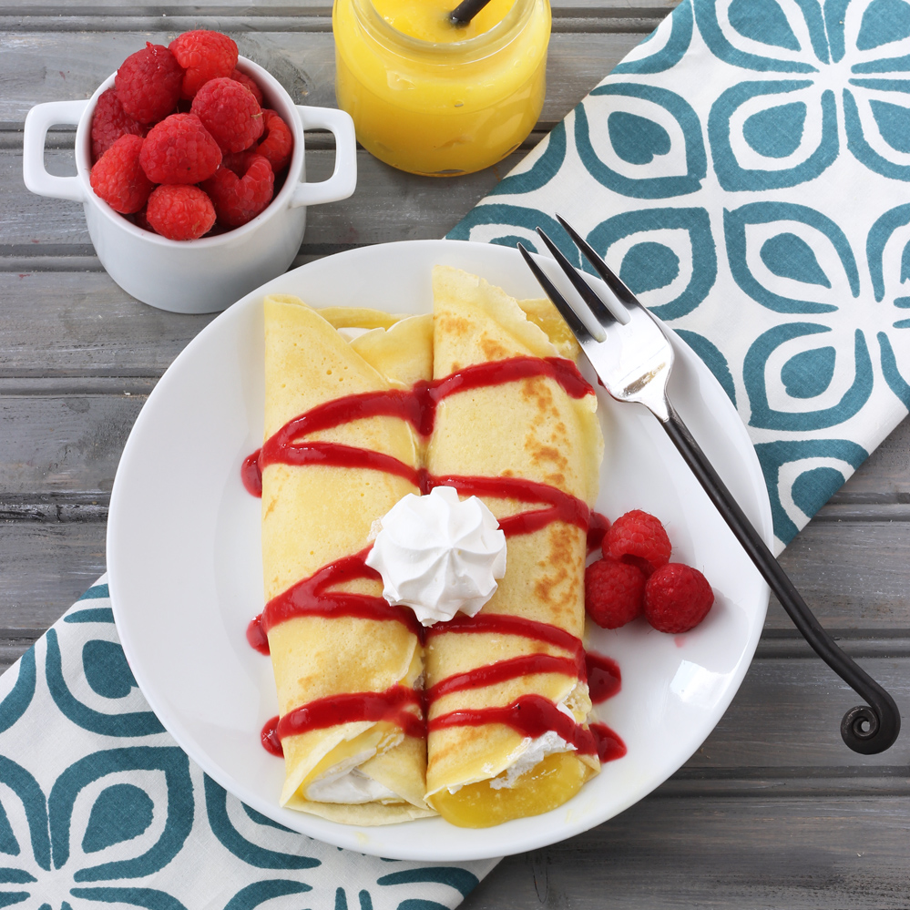 Lemon And Raspberry Crepes | Cooking On The Front Burner