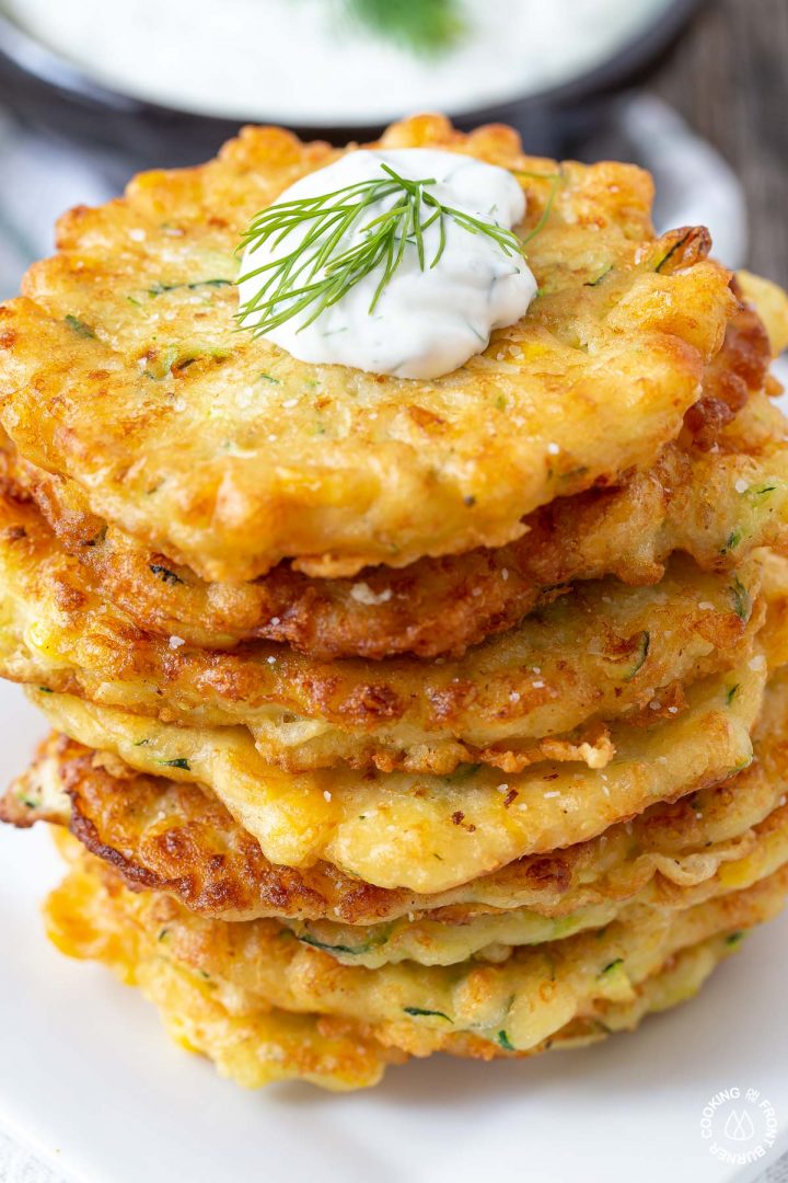 Zucchini Corn Fritters | Cooking on the Front Burner