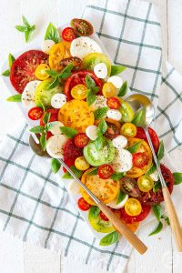 Best Heirloom Tomato Caprese Salad | Cooking on the Front Burner