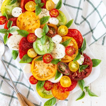 Best Heirloom Tomato Caprese Salad | Cooking on the Front Burner