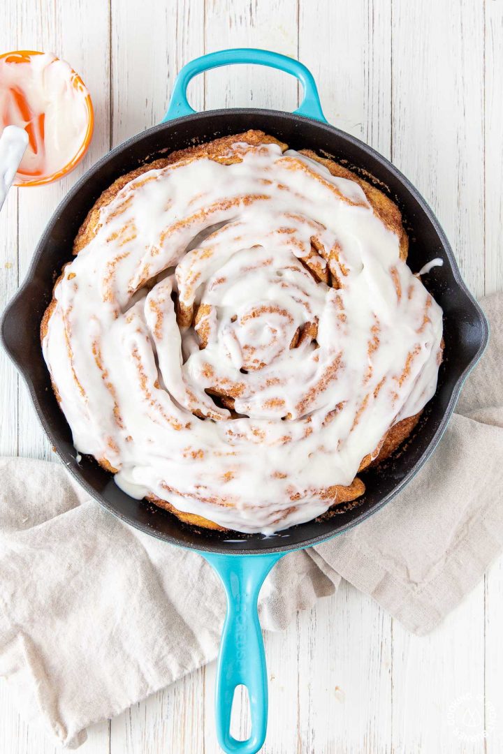 Giant Skillet Cinnamon Roll | Cooking On The Front Burner