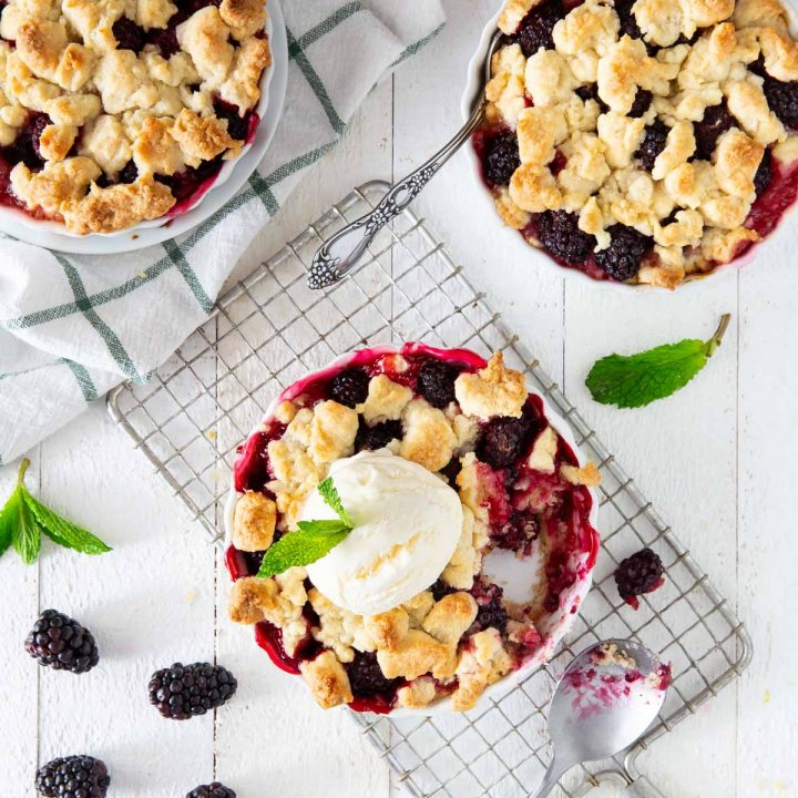 Easy Blackberry Crumble Tart | Cooking on the Front Burner