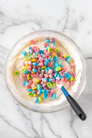 Leprechaun Cereal Milk Ice Cream {no-churn} 