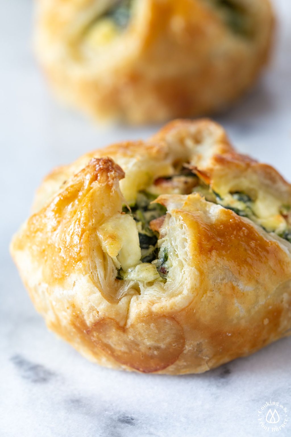 Easy Feta Spinach Bacon Puffs | Cooking on the Front Burner